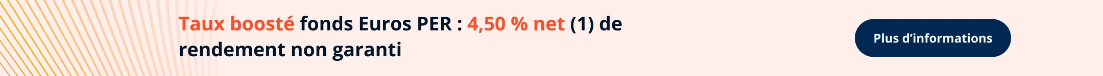 Offre boost fonds euros PER