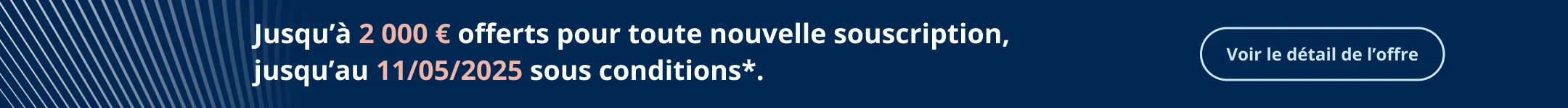 Bandeau flash : offre de bienvenue de 2 000 euros pour Digital Vie Prime et Digital Capi Prime