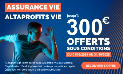 Offre de bienvenue 300 € offerts jusqu'au 31 octobre 2025