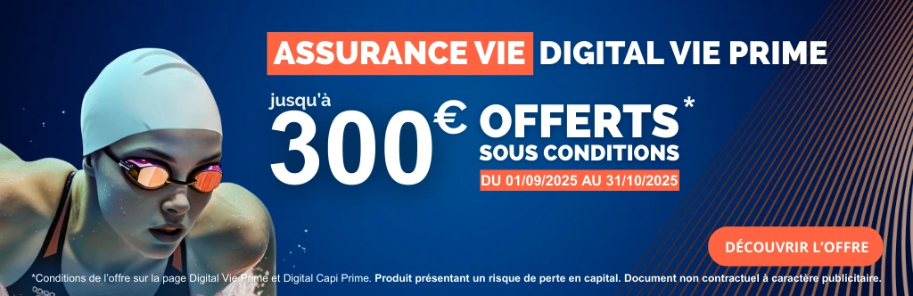 Offre de bienvenue 300 € offerts jusqu'au 31 octobre 2025