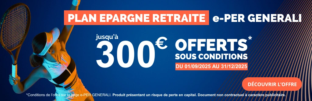 Offre de bienvenue 300 € offerts jusqu'au 31 décembre 2025