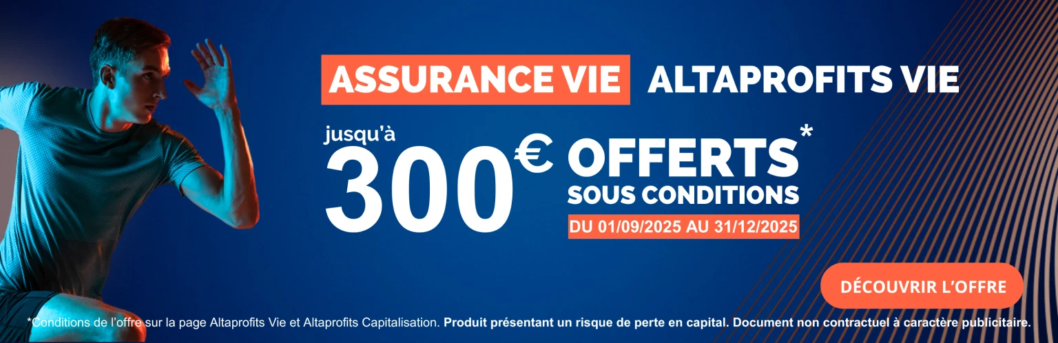 Offre de bienvenue 300 € offerts jusqu'au 31 décembre 2025