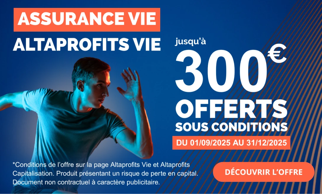 Offre de bienvenue 300 € offerts jusqu'au 31 décembre 2025